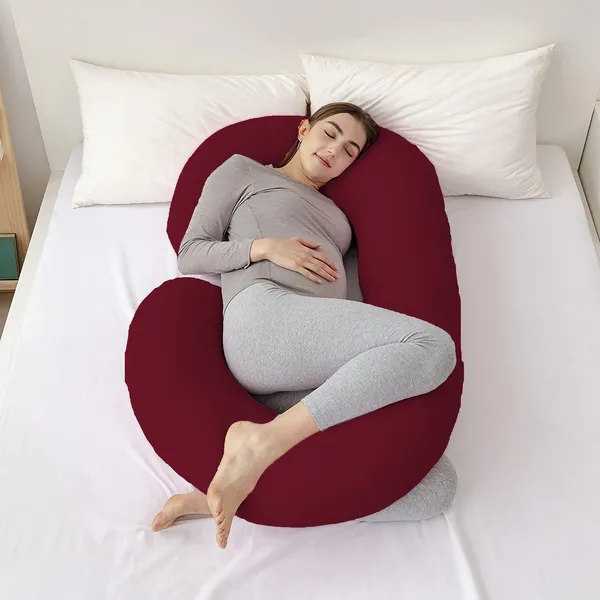 Maroon_Microfibre_Pregnancy_Pillow