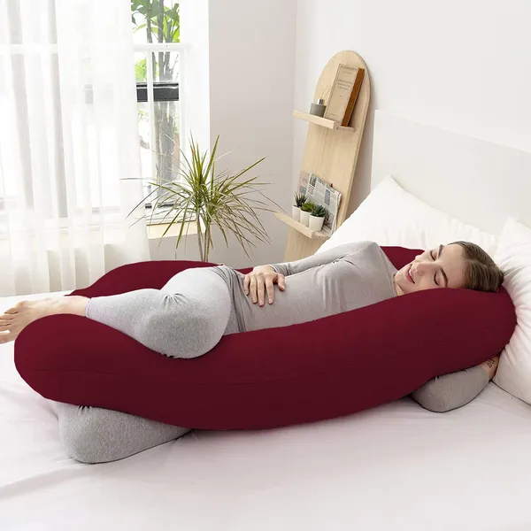 Maroon_Microfibre_Pregnancy_Pillow