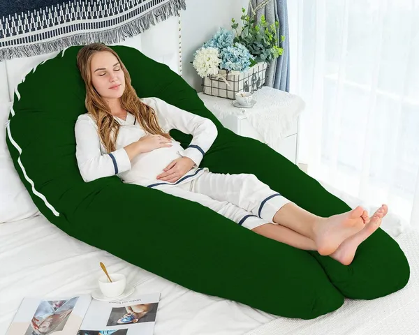 Dark_Green_Microfibre_Pregnancy_Pillow