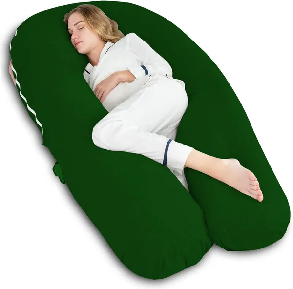 Dark_Green_Microfibre_Pregnancy_Pillow
