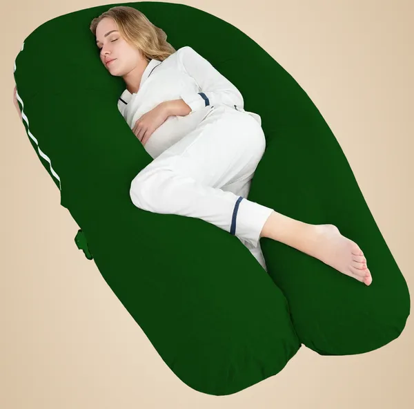 Dark_Green_Microfibre_Pregnancy_Pillow