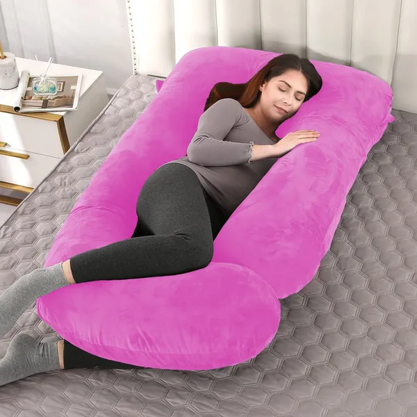 Pink_Microfibre_Pregnancy_Pillow
