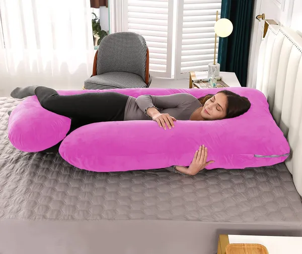 Pink_Microfibre_Pregnancy_Pillow