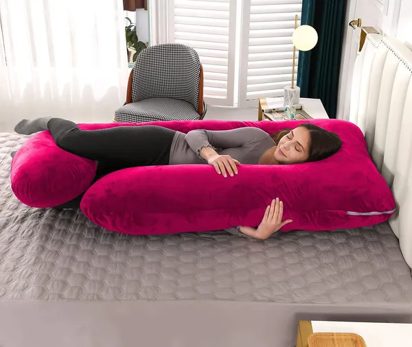 Peach_Microfibre_Pregnancy_Pillow