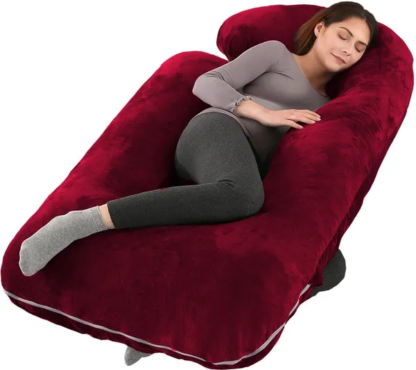 Maroon_Microfibre_Pregnancy_Pillow