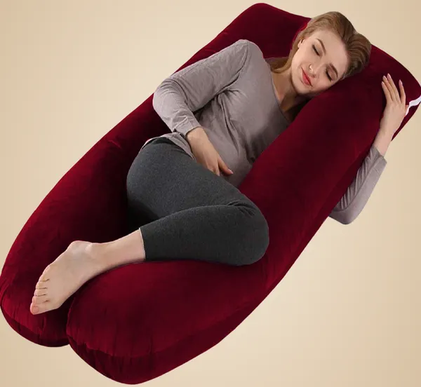 Maroon_Microfibre_Pregnancy_Pillow