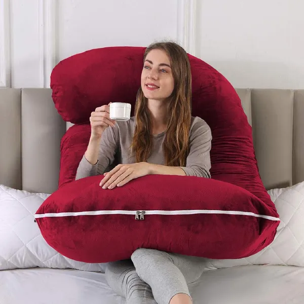 Maroon_Microfibre_Pregnancy_Pillow
