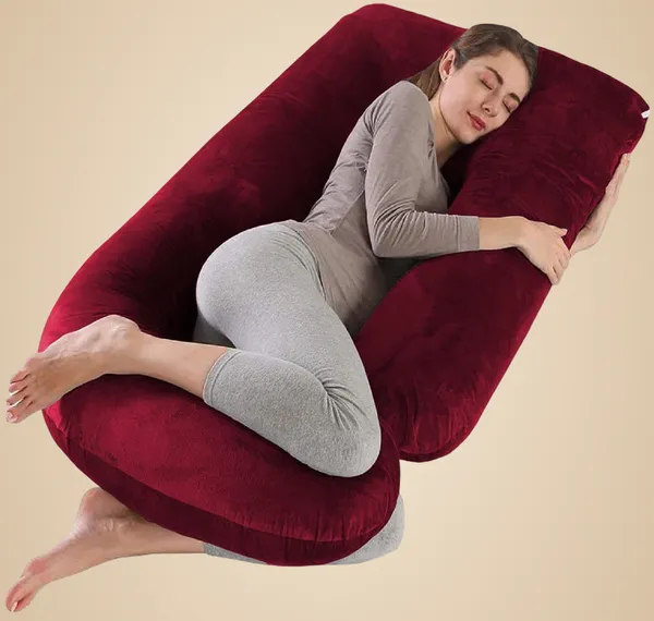 Maroon_Microfibre_Pregnancy_Pillow