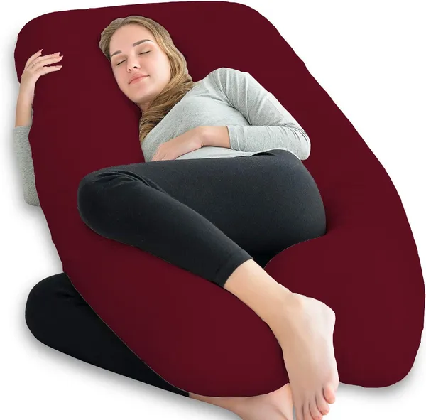 Maroon_Microfibre_Pregnancy_Pillow