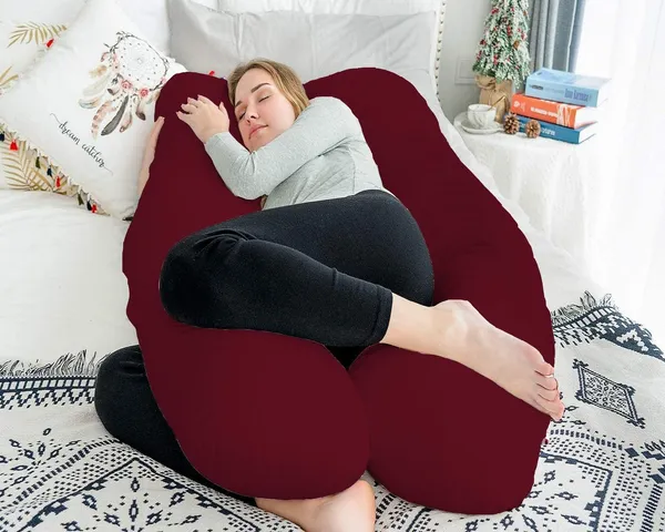Maroon_Microfibre_Pregnancy_Pillow