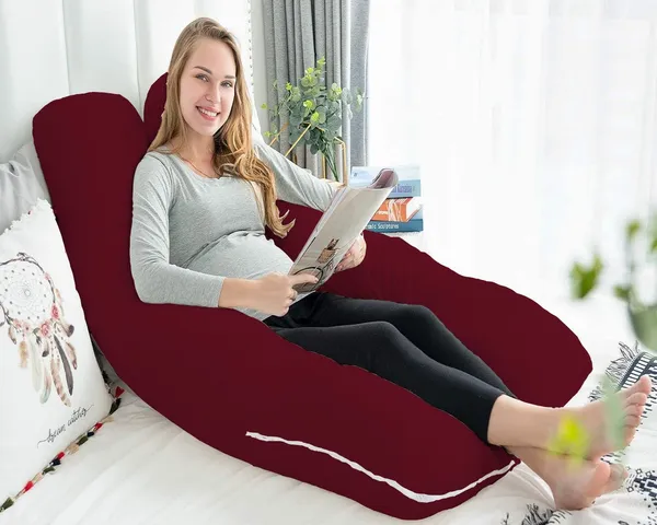 Maroon_Microfibre_Pregnancy_Pillow