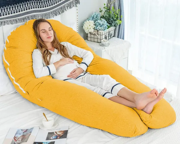 Yellow_Microfibre_Pregnancy_Pillow