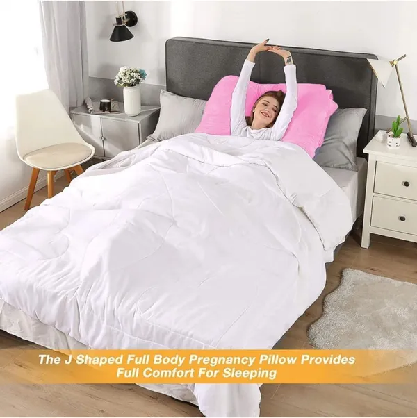 J_Shape_Microfiber_Solid_Pregnancy_Pillows