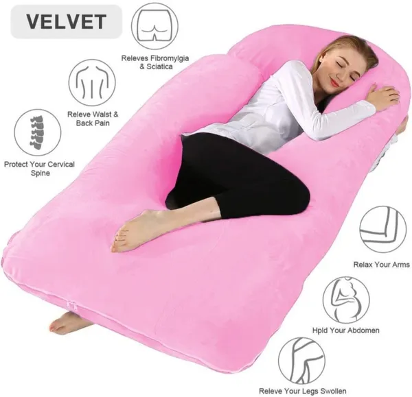J_Shape_Microfiber_Solid_Pregnancy_Pillows