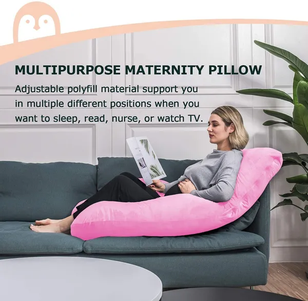 J_Shape_Microfiber_Solid_Pregnancy_Pillow