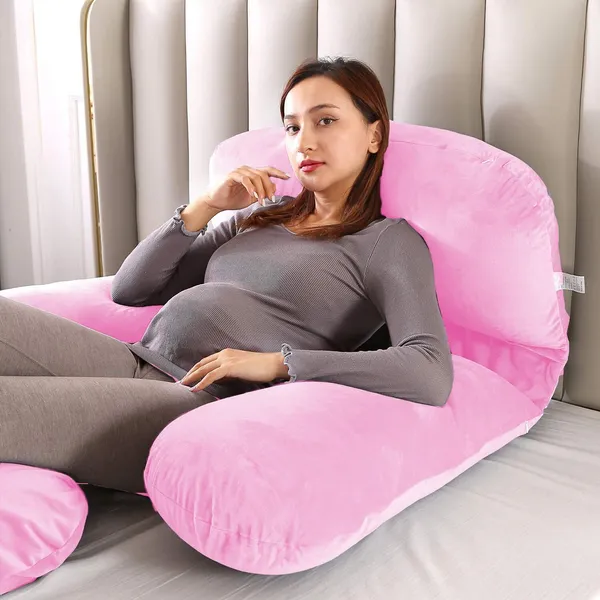 J_Shape_Microfiber_Solid_Pregnancy_Pillow