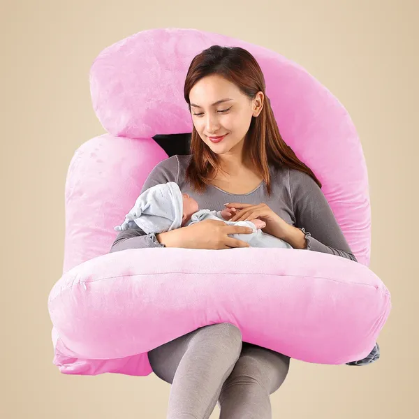 J_Shape_Microfiber_Solid_Pregnancy_Pillow
