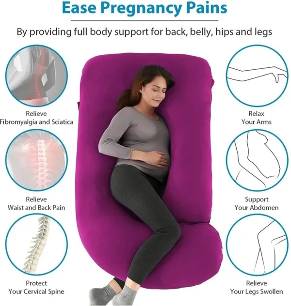 J_Shape_Microfiber_Solid_Pregnancy_Pillow