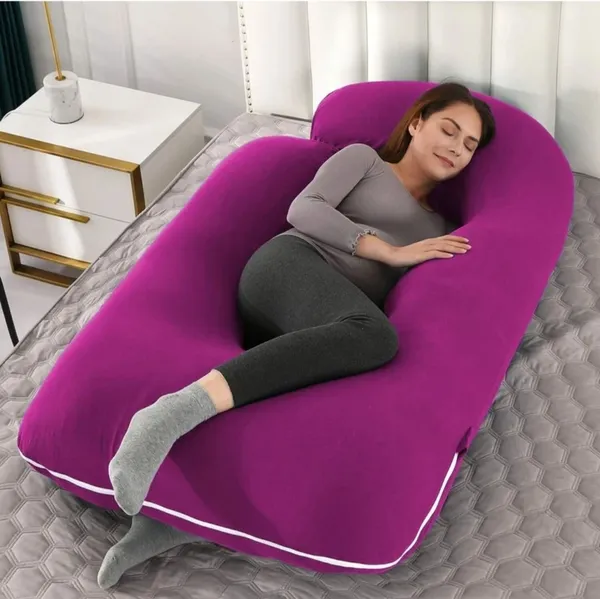 J_Shape_Microfiber_Solid_Pregnancy_Pillow