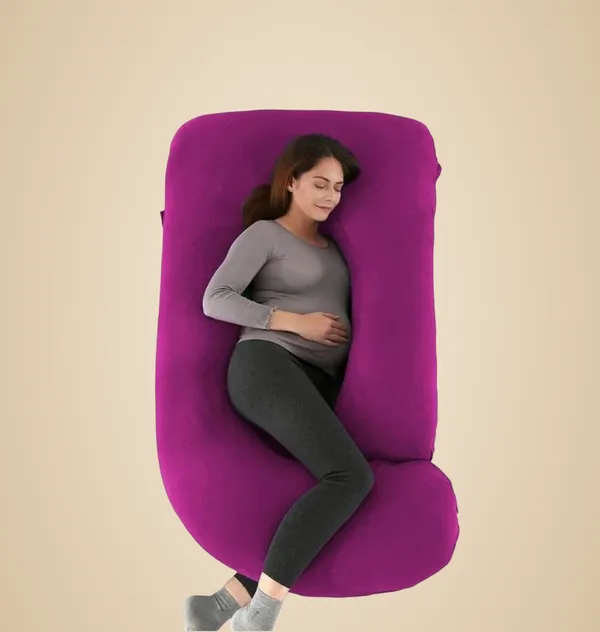J_Shape_Microfiber_Solid_Pregnancy_Pillow