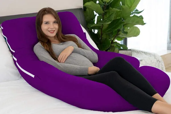 Premium_J_Shape_Microfibre_Solid_Pregnancy_Pillow_Pack_Of_1