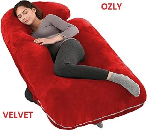 56_Inches_Full_Body_Pillow_Maternity_Pillow_For_Pregnant_Women_And_Comfort_J_Shaped_Pillow_With_Removable_Washable_Velvet_Cover