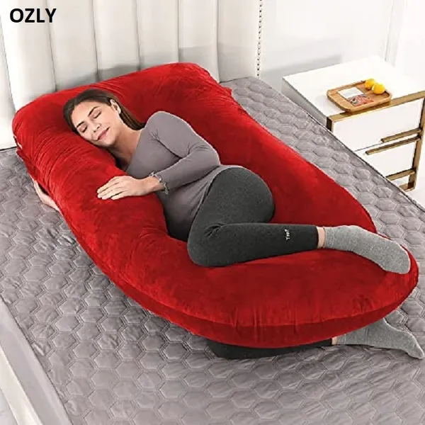 56_Inches_Full_Body_Pillow_Maternity_Pillow_For_Pregnant_Women_And_Comfort_J_Shaped_Pillow_With_Removable_Washable_Velvet_Cover