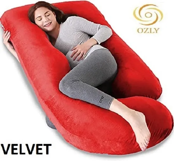 56_Inches_Full_Body_Pillow_Maternity_Pillow_For_Pregnant_Women_And_Comfort_J_Shaped_Pillow_With_Removable_Washable_Velvet_Cover