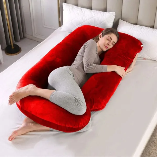 J_Shape_Microfiber_Solid_Pregnancy_Pillows