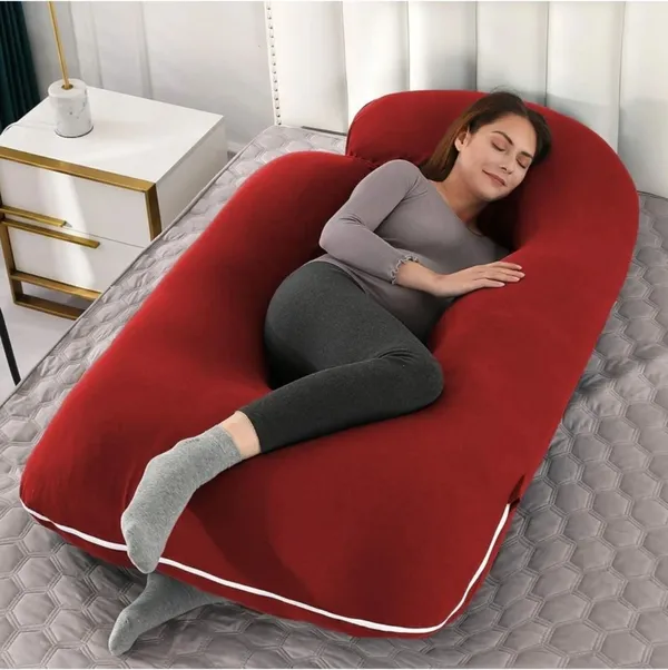 J_Shape_Microfiber_Solid_Pregnancy_Pillow