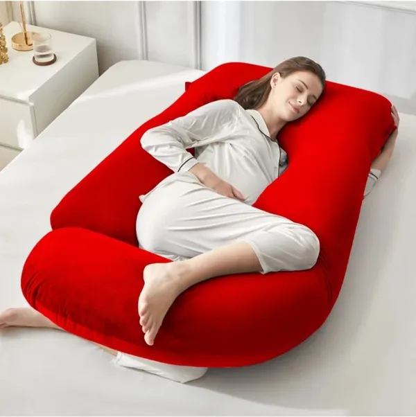 J_Shape_Microfiber_Solid_Pregnancy_Pillow
