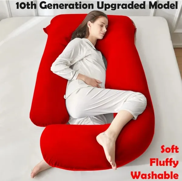 J_Shape_Microfiber_Solid_Pregnancy_Pillow