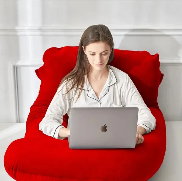 J_Shape_Microfiber_Solid_Pregnancy_Pillow
