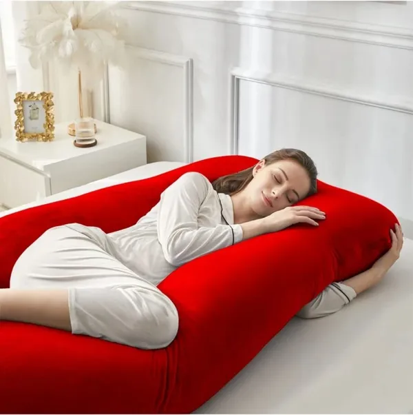 J_Shape_Microfiber_Solid_Pregnancy_Pillow