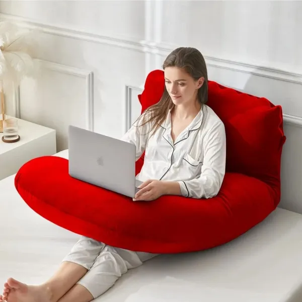 J_Shape_Microfiber_Solid_Pregnancy_Pillow