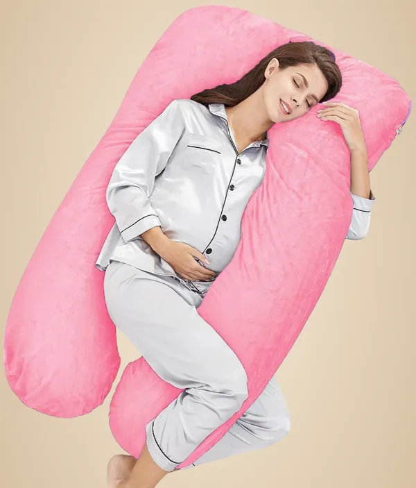 56_Inches_Full_Body_Pillow_Maternity_Pillow_For_Pregnant_Women_And_Comfort_J_Shaped_Pillow_With_Removable_Washable_Velvet_Cover