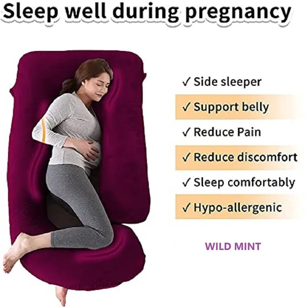 Wine_Grey_Pregnancy_Pillow_J_Shape