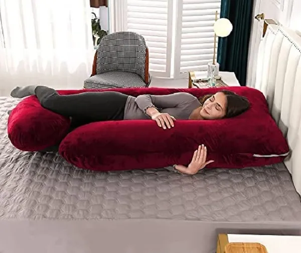 56_Inches_Full_Body_Pillow_Maternity_Pillow_For_Pregnant_Women_And_Comfort_J_Shaped_Pillow_With_Removable_Washable_Velvet_Cover
