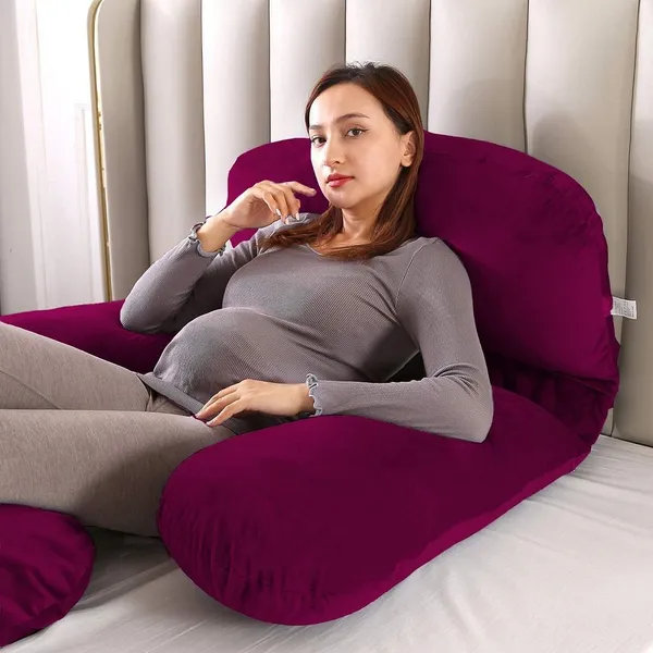 Upgrade_Model_Of_Pregnancy_Pillow_Microfibre_Solid_Pregnancy_Pillow_Pack_Of_1