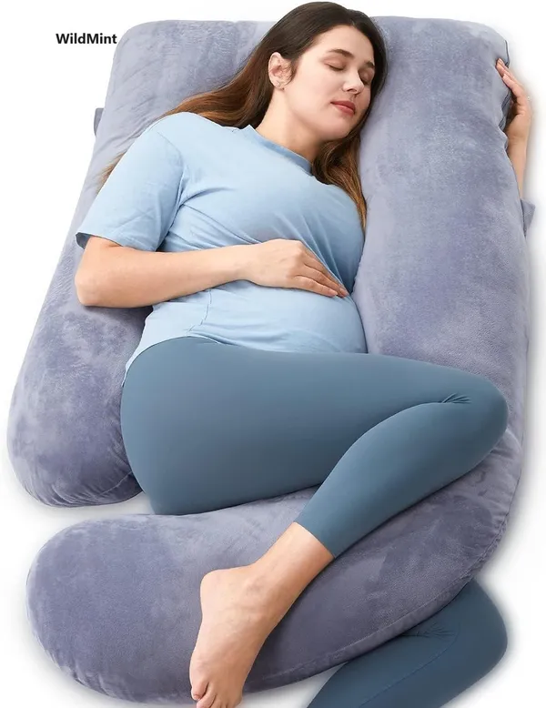 Premium_J_Shape_Grey_And_Grey_Microfibre_Solid_Pregnancy_Pillow_Pack_Of_1