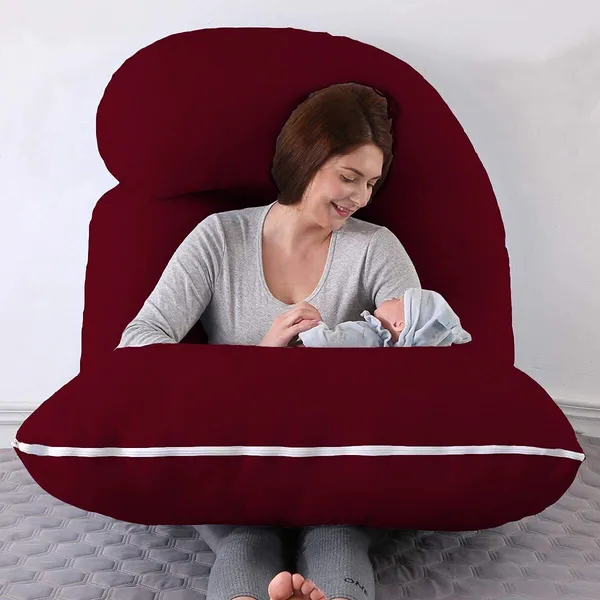 J_Shape_Microfiber_Solid_Pregnancy_Pillow
