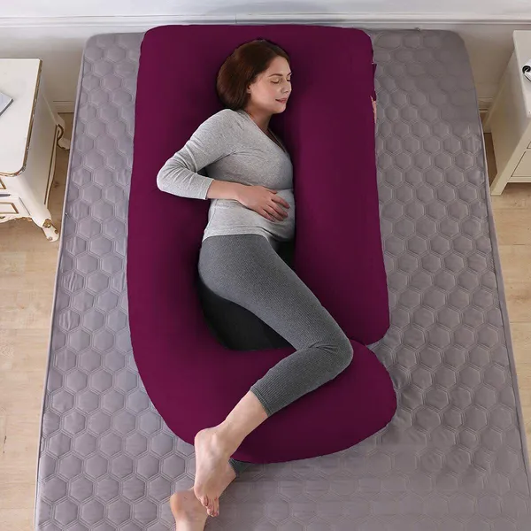J_Shape_Microfiber_Solid_Pregnancy_Pillow