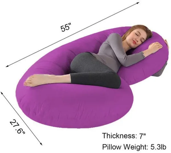 C_Shape_Microfiber_Solid_Pregnancy_Pillow