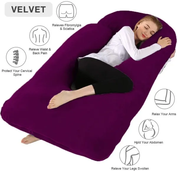 J_Shape_Microfiber_Solid_Pregnancy_Pillows