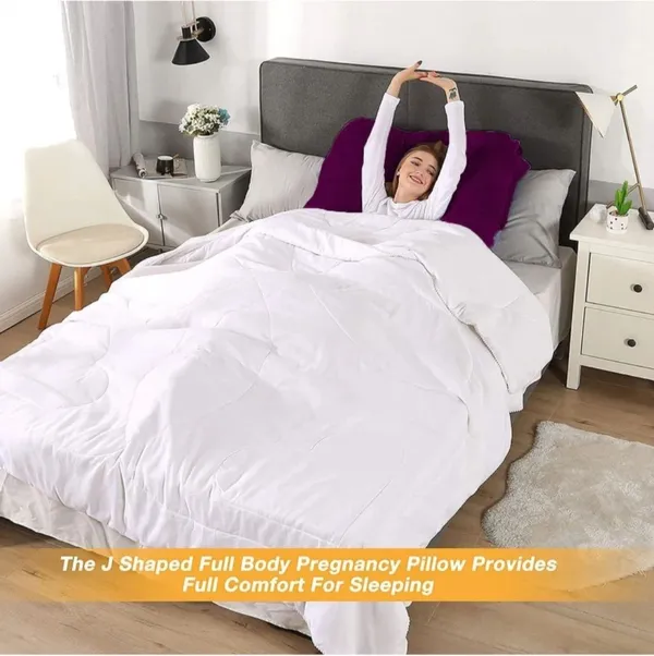 J_Shape_Microfiber_Solid_Pregnancy_Pillows