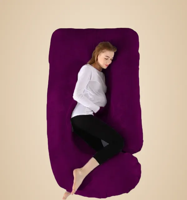 J_Shape_Microfiber_Solid_Pregnancy_Pillows