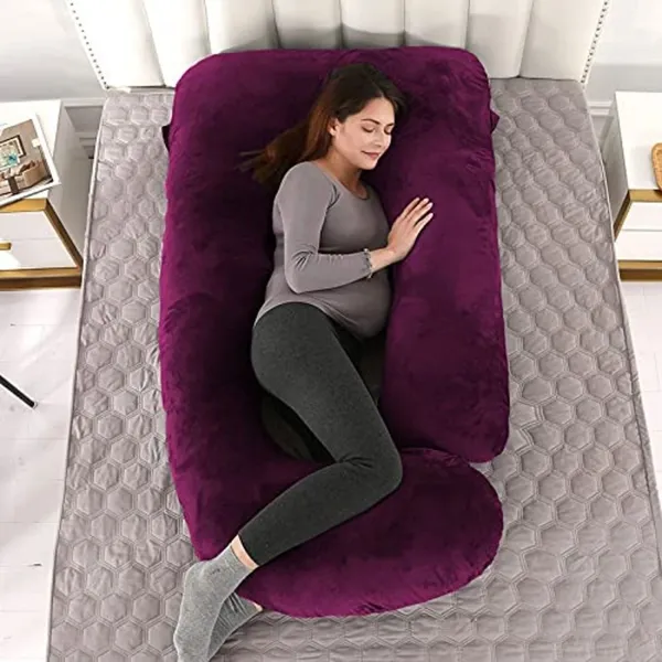 J_Shape_Microfiber_Solid_Pregnancy_Pillow