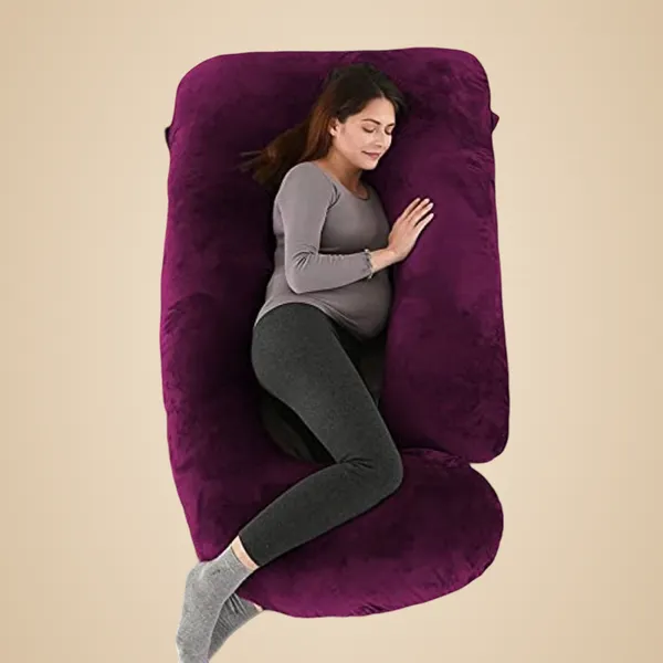 J_Shape_Microfiber_Solid_Pregnancy_Pillow