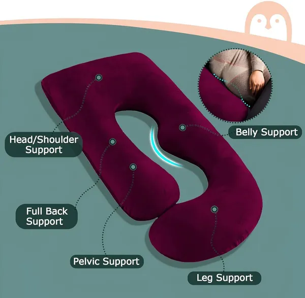 Microfiber_Solid_Pregnancy_Pillow_Pack_Of_1_Wine