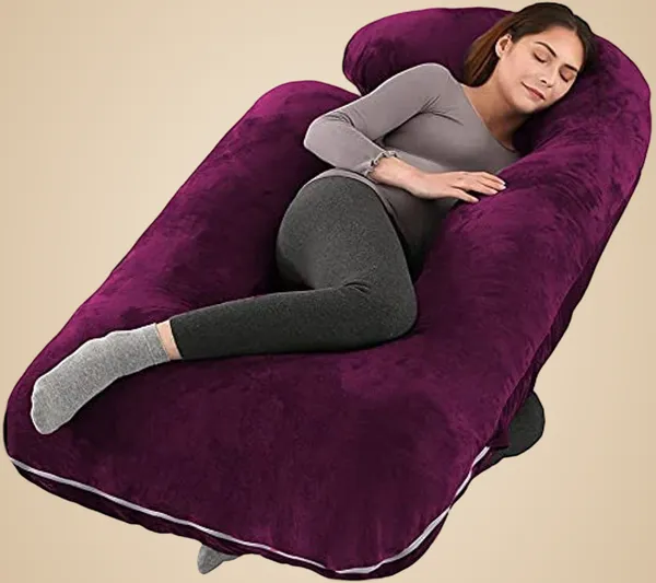 Microfiber_Solid_Pregnancy_Pillow_Pack_Of_1_Wine
